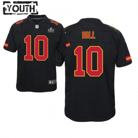 Maillot Enfant Kansas City Chiefs Tyreek Hill 10 Nike Noir 2021 Super Bowl LV